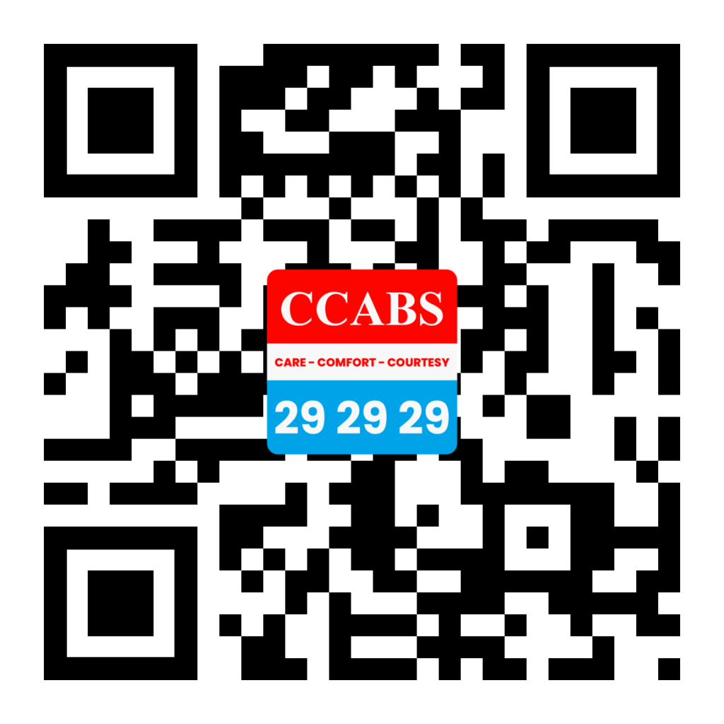 QR code to download CCabs Blackpool taxi app
